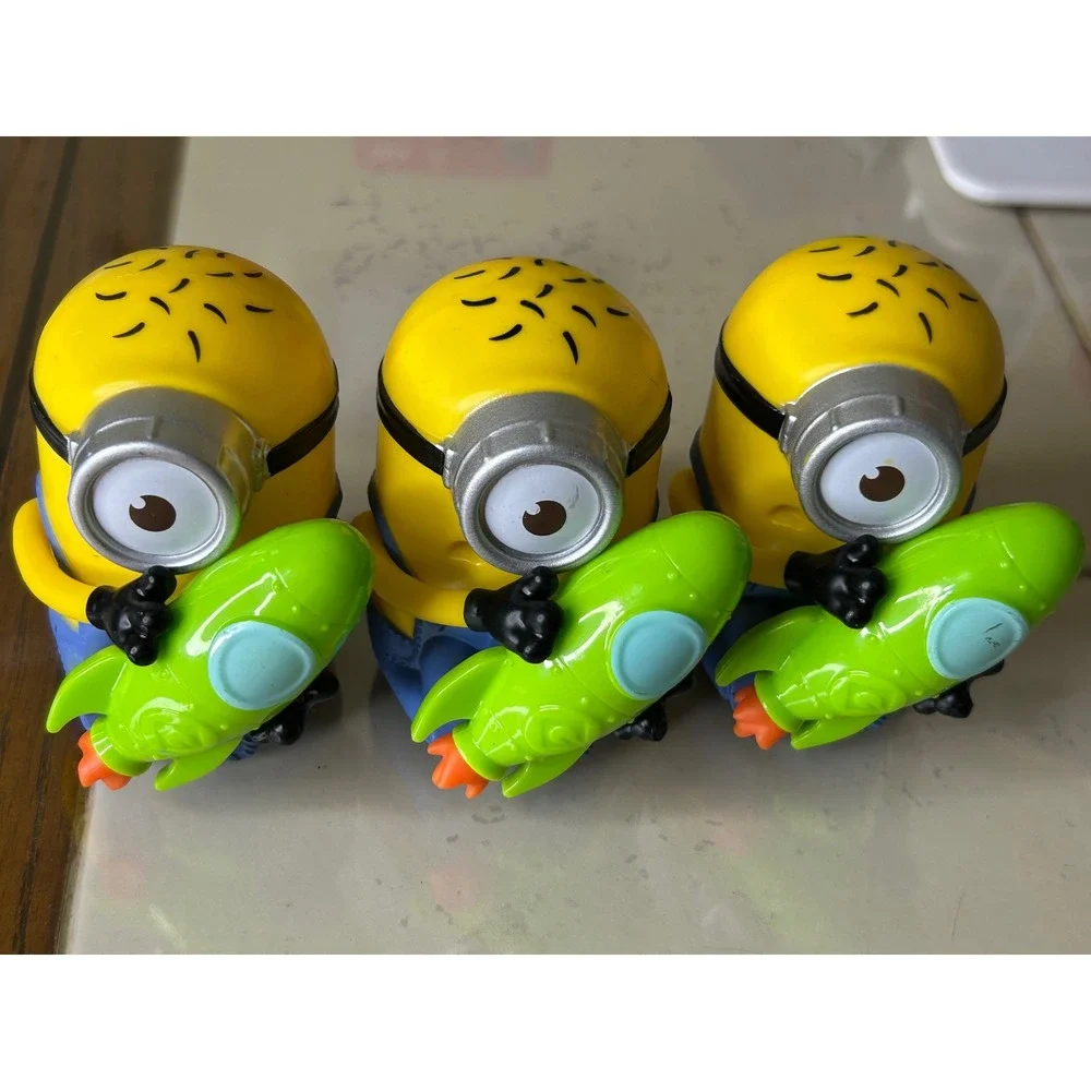 Set of 3 McDonalds Minion Toy Rocket 2017 Universal Studios